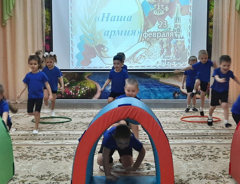 23 февраля в средней группе "Семицветик" и "Незабудки".
